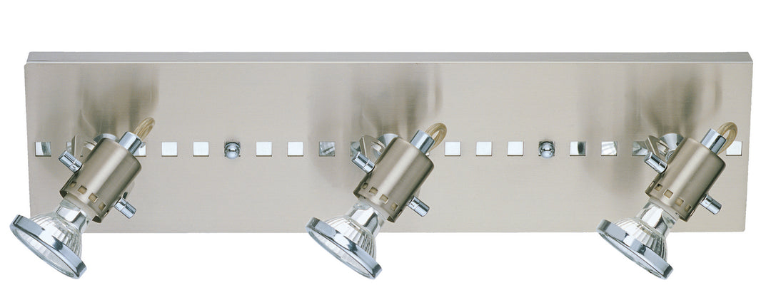 Fizz Three Light Track in Matte Nickel & Chrome - available from The Lighting Shoppe, trusted by Canadian homeowners