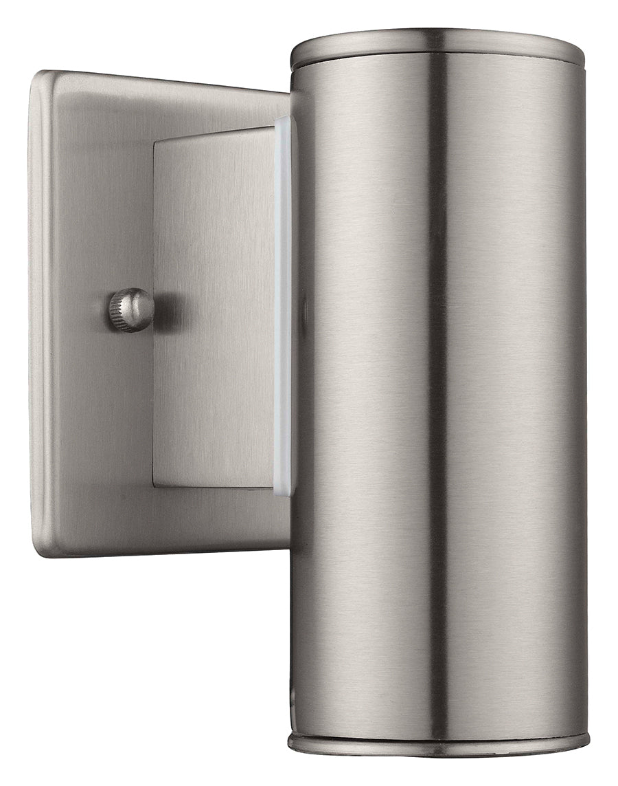 Riga One Light Outdoor Wall Mount in Stainless Steel - available from The Lighting Shoppe, trusted by Canadian homeowners
