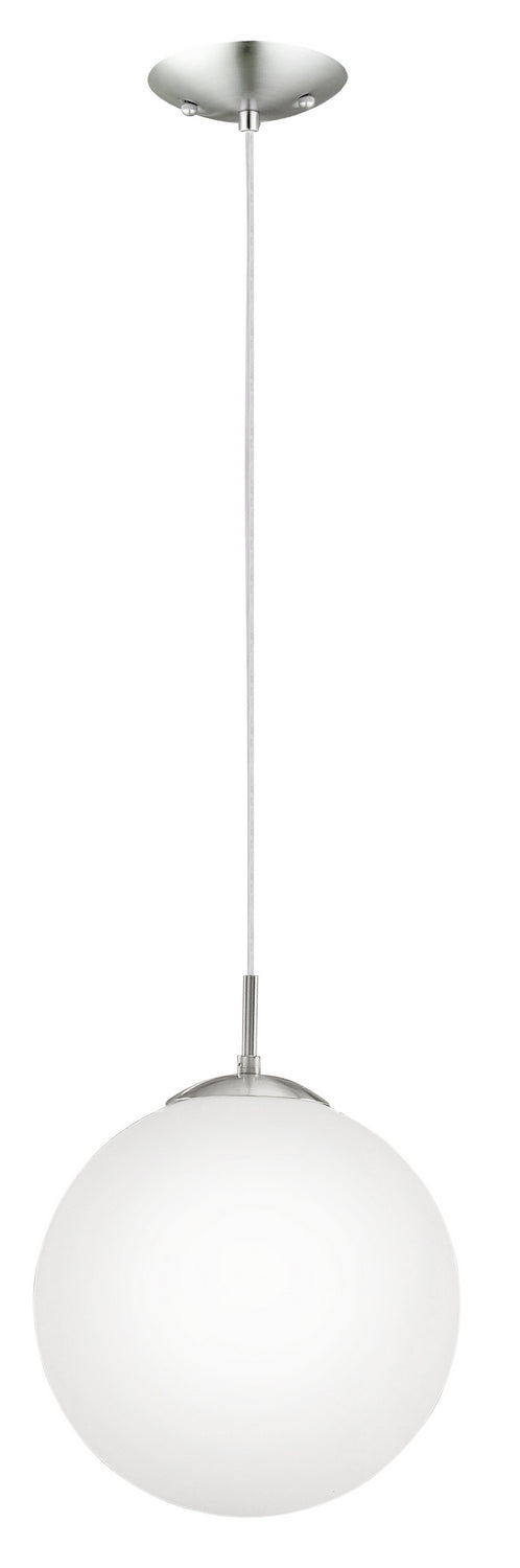 Rondo One Light Suspension in Matte Nickel - available from The Lighting Shoppe, trusted by Canadian homeowners