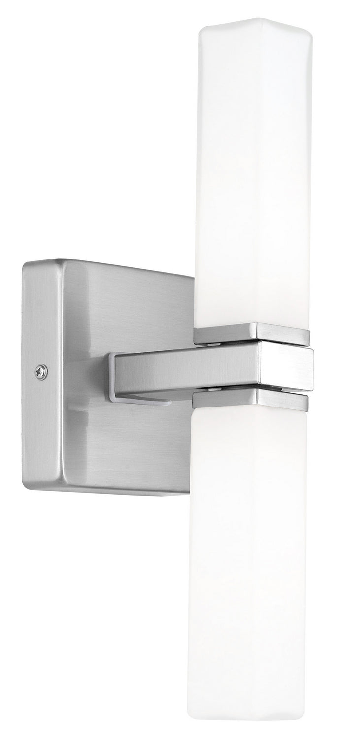 Palermo Two Light Bath/Vanity in Matte Nickel - available from The Lighting Shoppe, trusted by Canadian homeowners