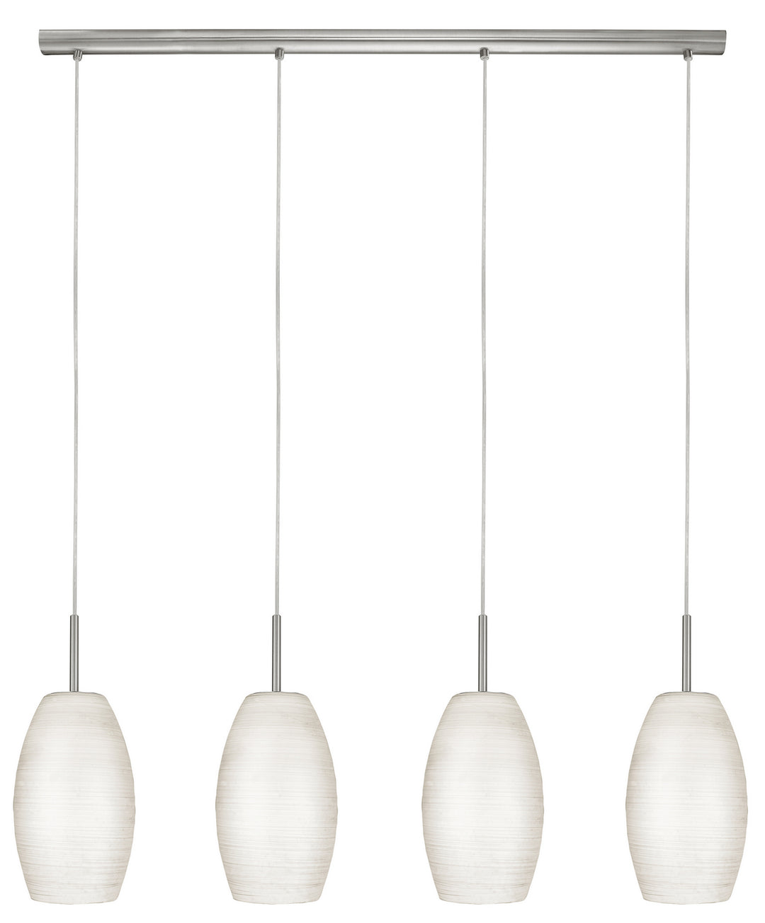 Batista 1 Four Light Linear Pendant in Matte Nickel - available from The Lighting Shoppe, trusted by Canadian homeowners