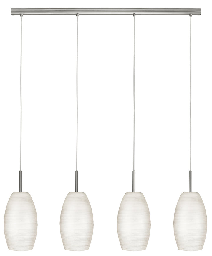 Batista 1 Four Light Linear Pendant in Matte Nickel - available from The Lighting Shoppe, trusted by Canadian homeowners