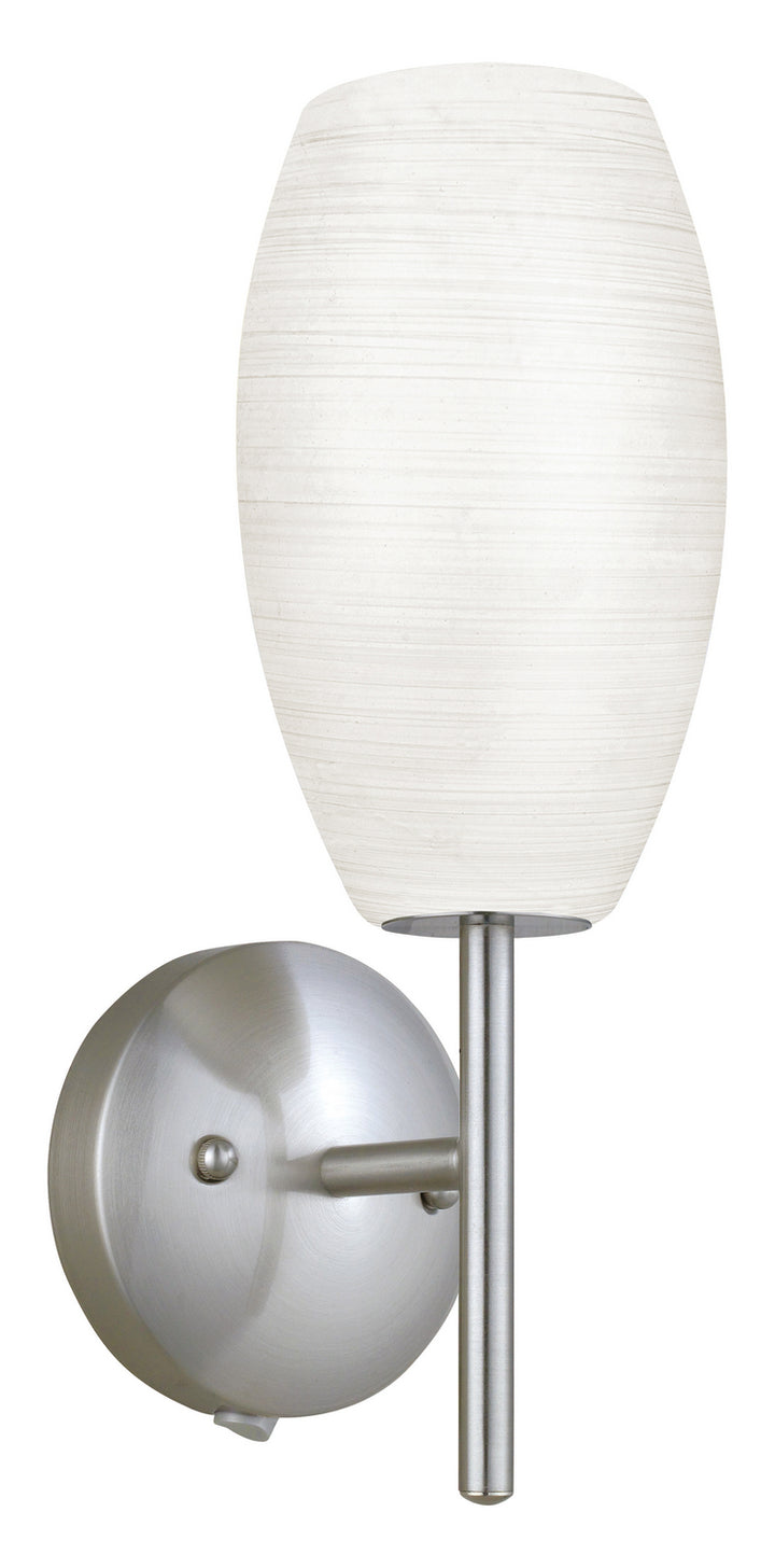 Batista 1 One Light Wall Sconce in Matte Nickel - available from The Lighting Shoppe, trusted by Canadian homeowners