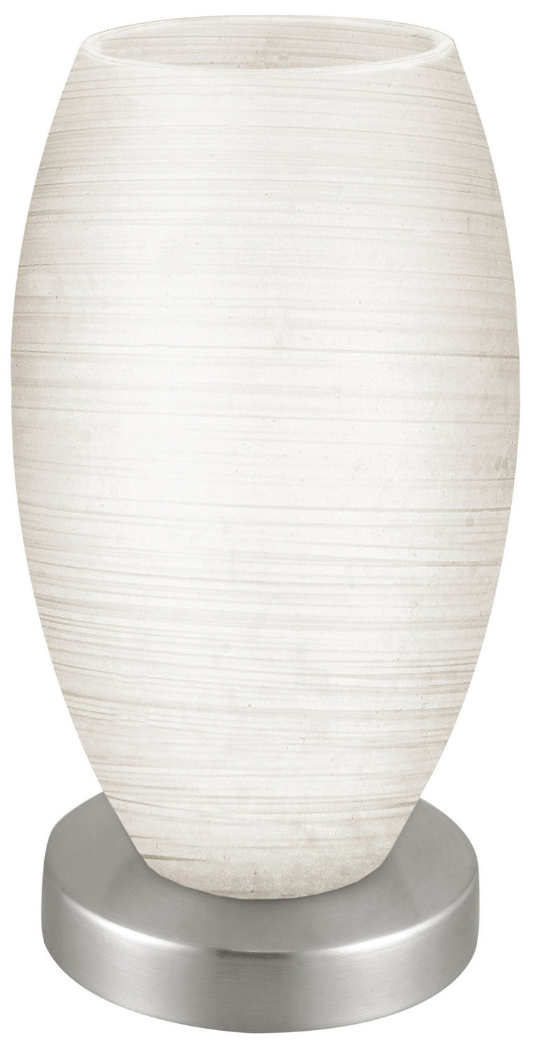 Batista 1 One Light Table Lamp in Matte Nickel - available from The Lighting Shoppe, trusted by Canadian homeowners
