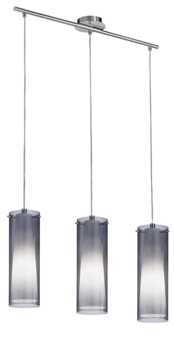 Pinto Nero Three Light Linear Pendant in Matte Nickel - available from The Lighting Shoppe, trusted by Canadian homeowners