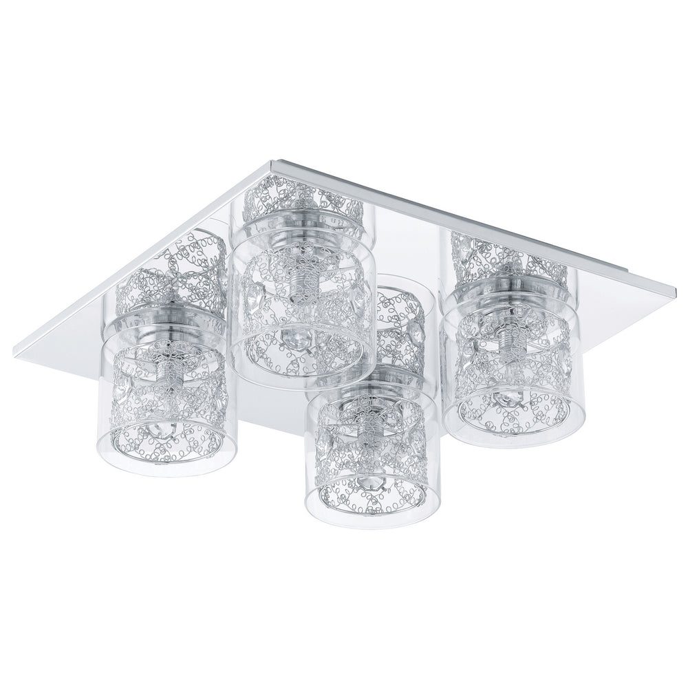 Pianella Four Light Ceiling Mount in Chrome - available from The Lighting Shoppe, trusted by Canadian homeowners