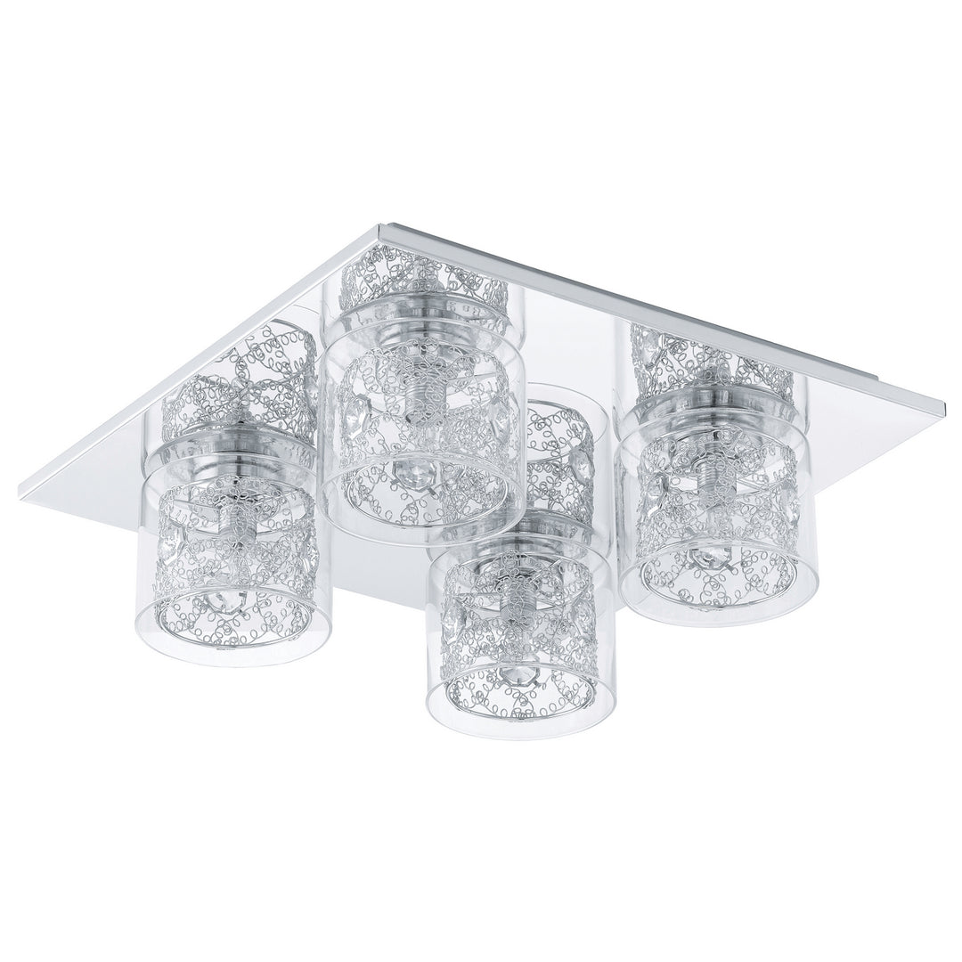 Pianella Four Light Ceiling Mount in Chrome - available from The Lighting Shoppe, trusted by Canadian homeowners