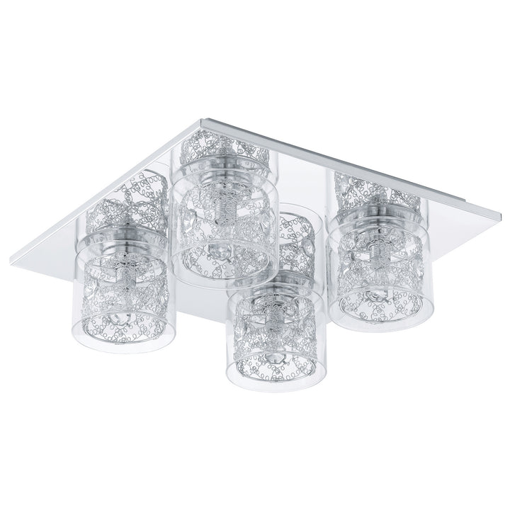 Pianella Four Light Ceiling Mount in Chrome - available from The Lighting Shoppe, trusted by Canadian homeowners