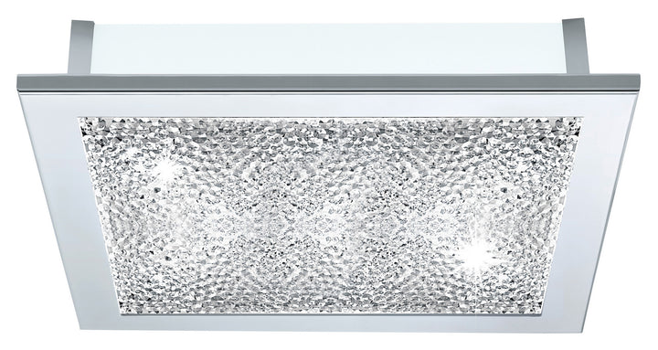 Auriga Crystal Five Light Ceiling Mount in Chrome - available from The Lighting Shoppe, trusted by Canadian homeowners