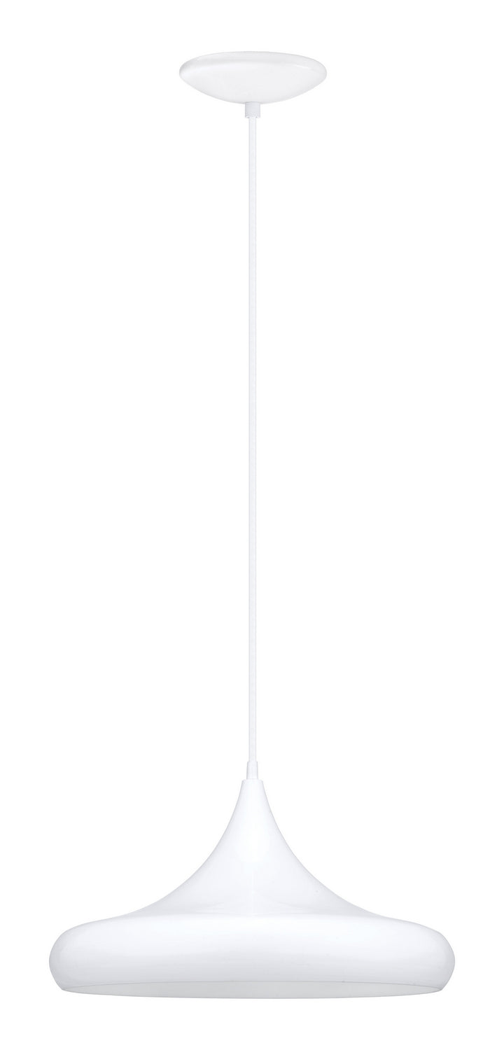 Coretto One Light Pendant in White - available from The Lighting Shoppe, trusted by Canadian homeowners