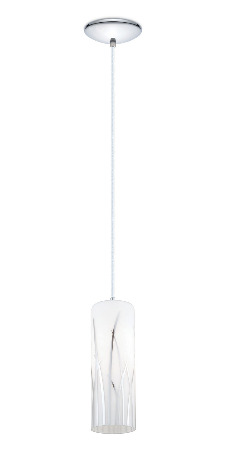 Rivato One Light Pendant in White/Chrome - available from The Lighting Shoppe, trusted by Canadian homeowners