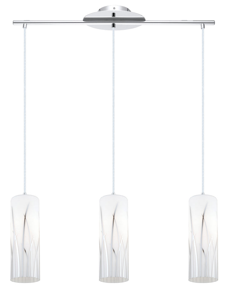 Rivato Three Light Pendant in Chrome - available from The Lighting Shoppe, trusted by Canadian homeowners