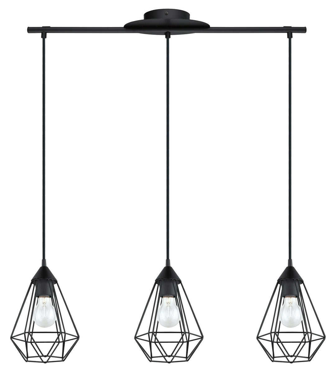 Tarbes Three Light Pendant in Matte Black - available from The Lighting Shoppe, trusted by Canadian homeowners