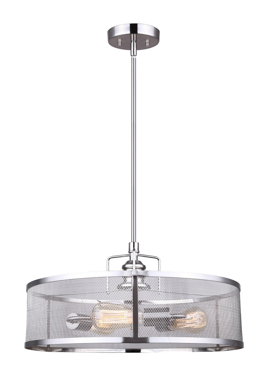 Beckett Three Light Chandelier in Brushed Nickel - available from The Lighting Shoppe, trusted by Canadian homeowners