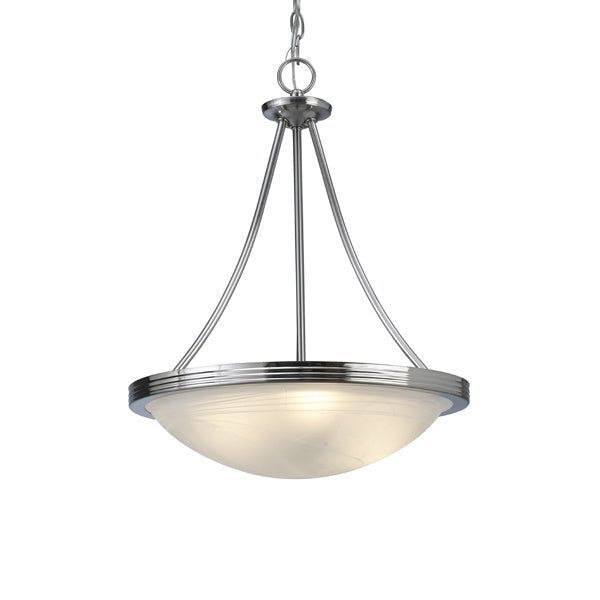 Canarm Canada - ICHAN4115BN - Three Light Chandelier - Alabaster - Brushed Nickel