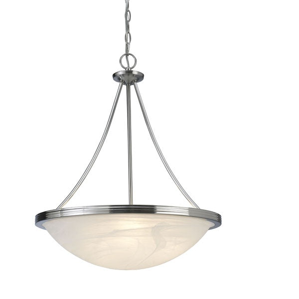 Canarm Canada - ICHAN4118BN - Three Light Chandelier - Alabaster - Brushed Nickel
