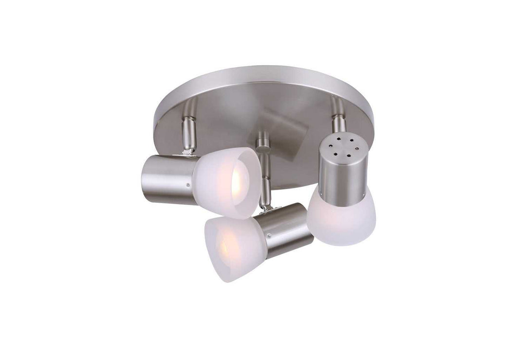 Hudson Three Light Track Light in Brushed Nickel Canarm Canada