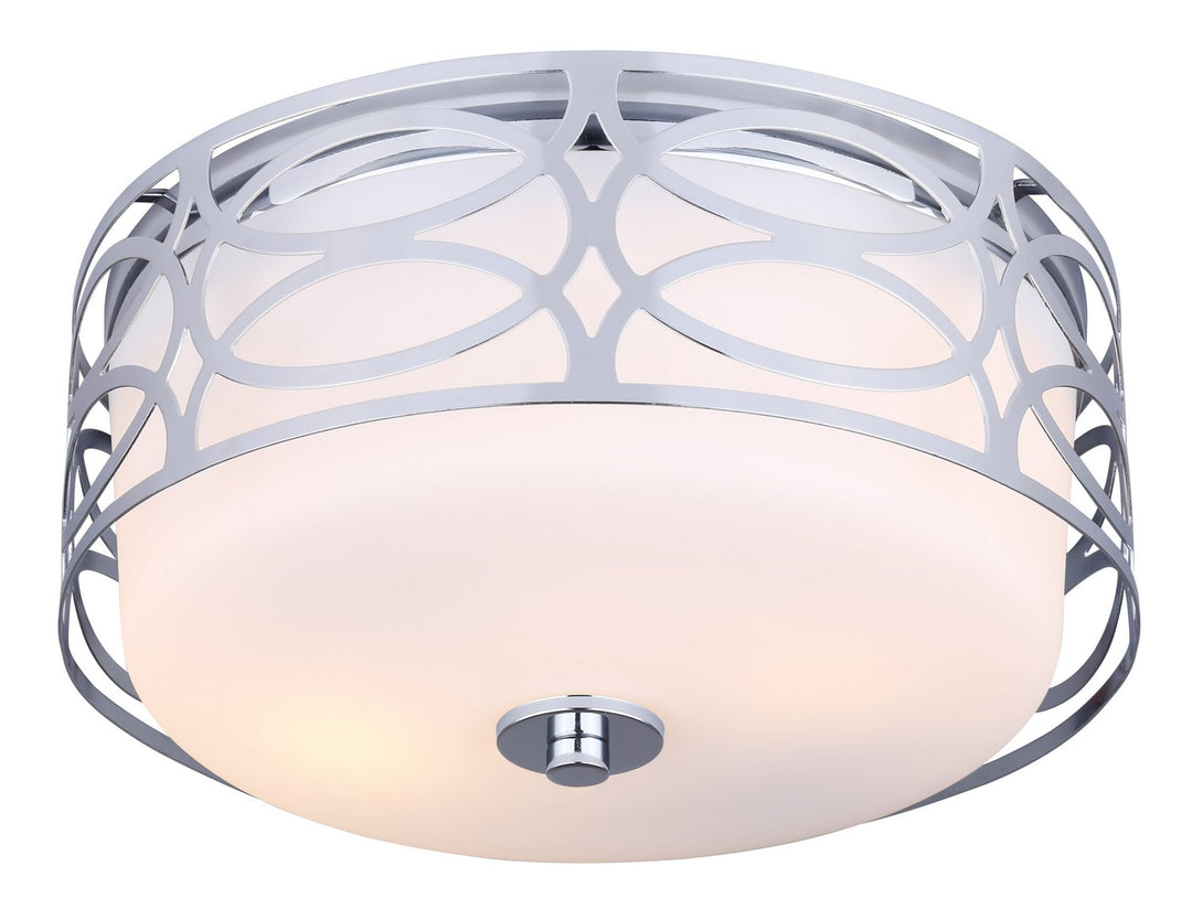 Drake Two Light Flush Mount in Chrome - available from The Lighting Shoppe, trusted by Canadian homeowners