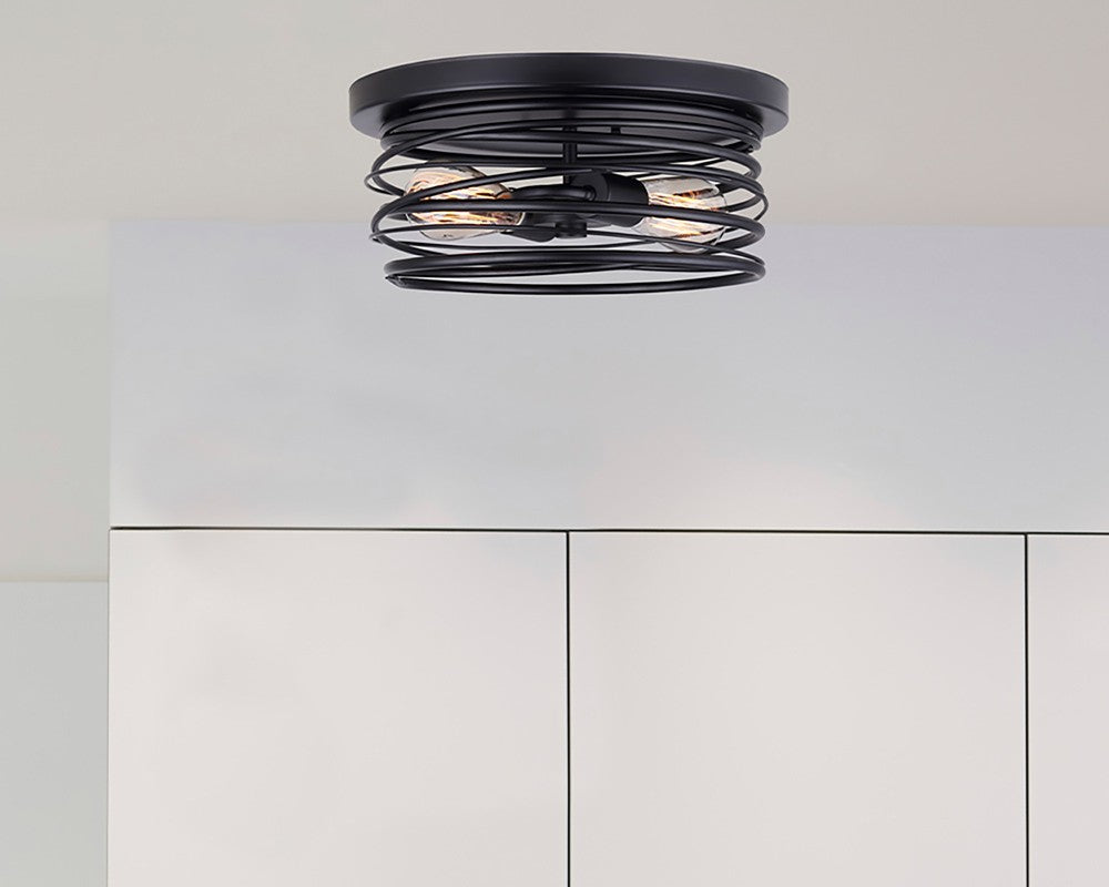 Canarm Canada - IFM411B14BK - Two Light Flush Mount - Ryland - Black