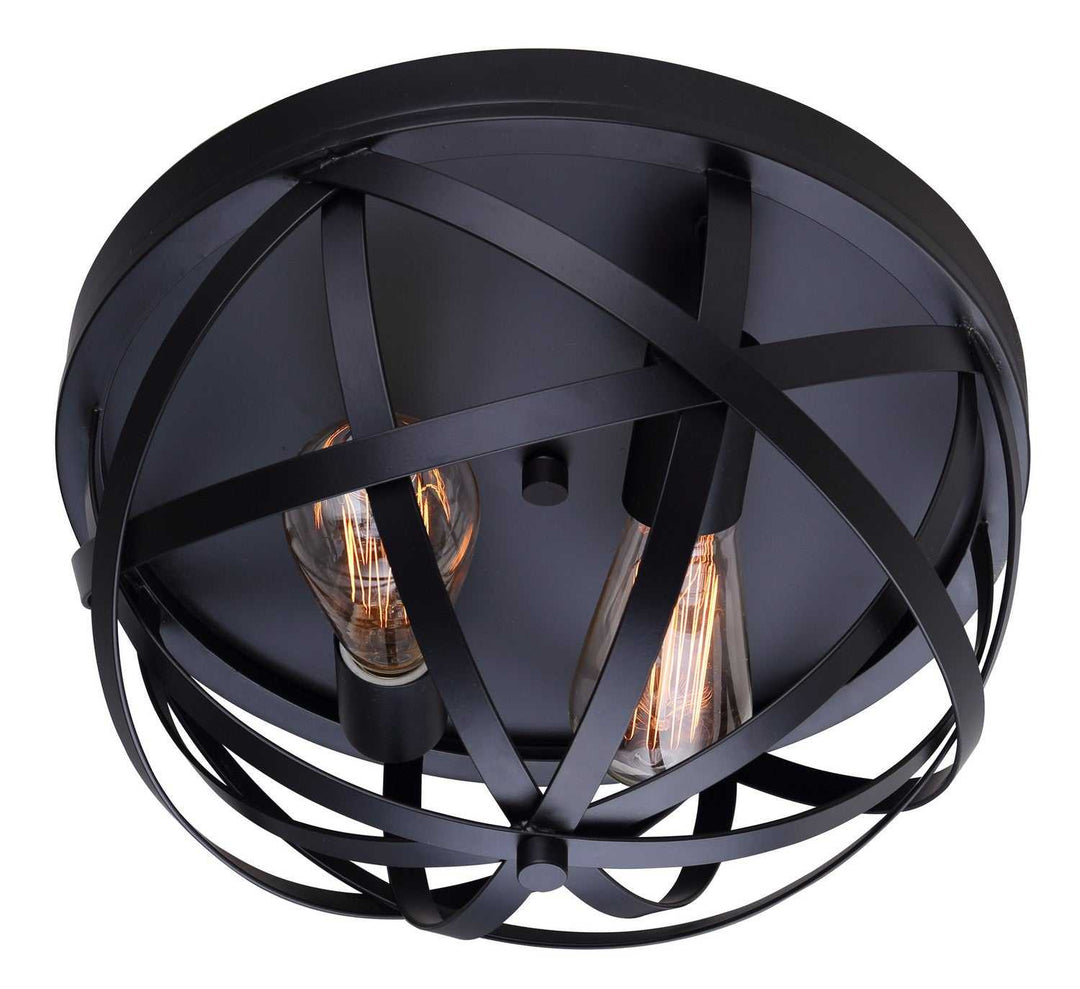 Gigi Two Light Flush Mount in Black Canarm Canada