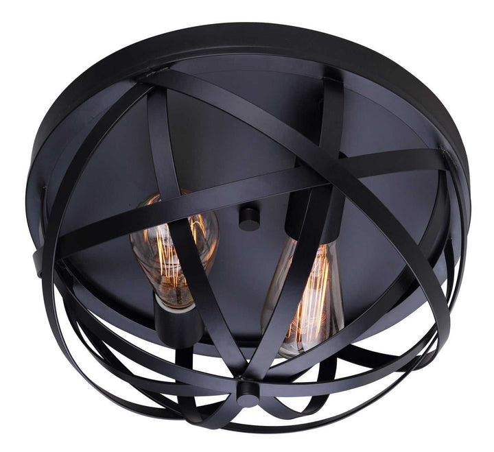 Gigi Two Light Flush Mount in Black Canarm Canada