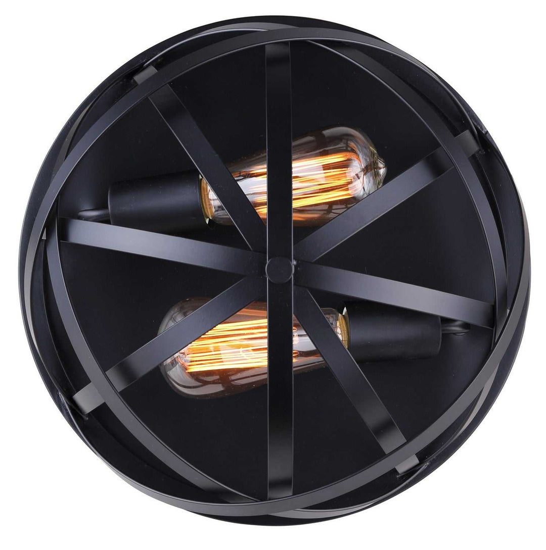 Gigi Two Light Flush Mount in Black Canarm Canada