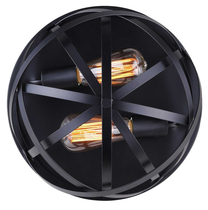 Gigi Two Light Flush Mount in Black Canarm Canada