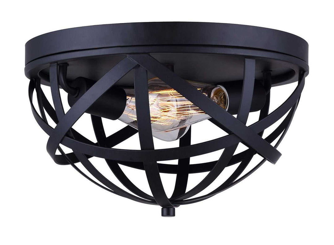 Gigi Two Light Flush Mount in Black Canarm Canada