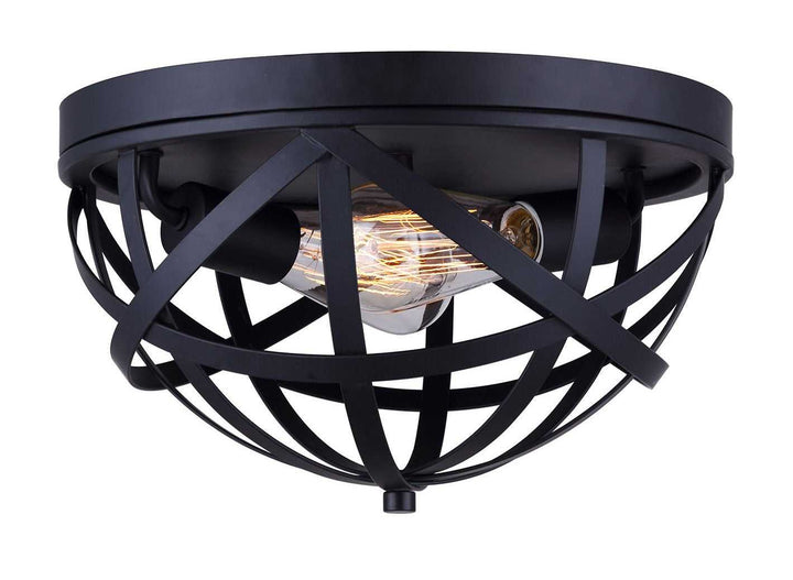 Gigi Two Light Flush Mount in Black Canarm Canada