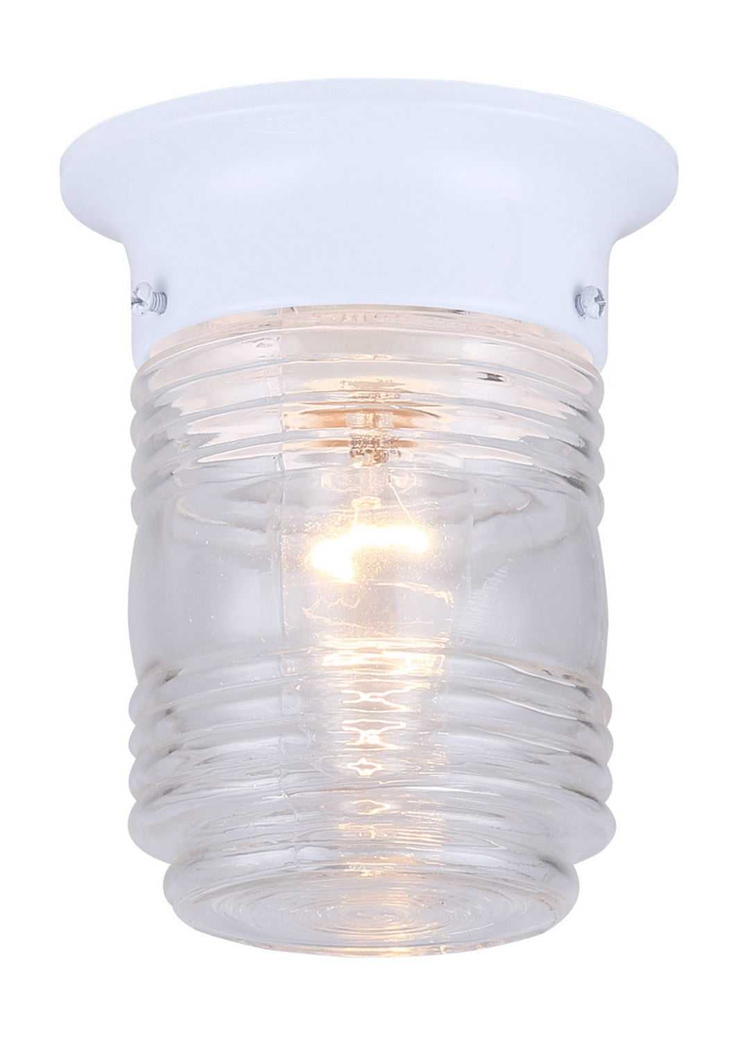 Iol105 Wh One Light Outdoor Jam Jar in White Canarm Canada