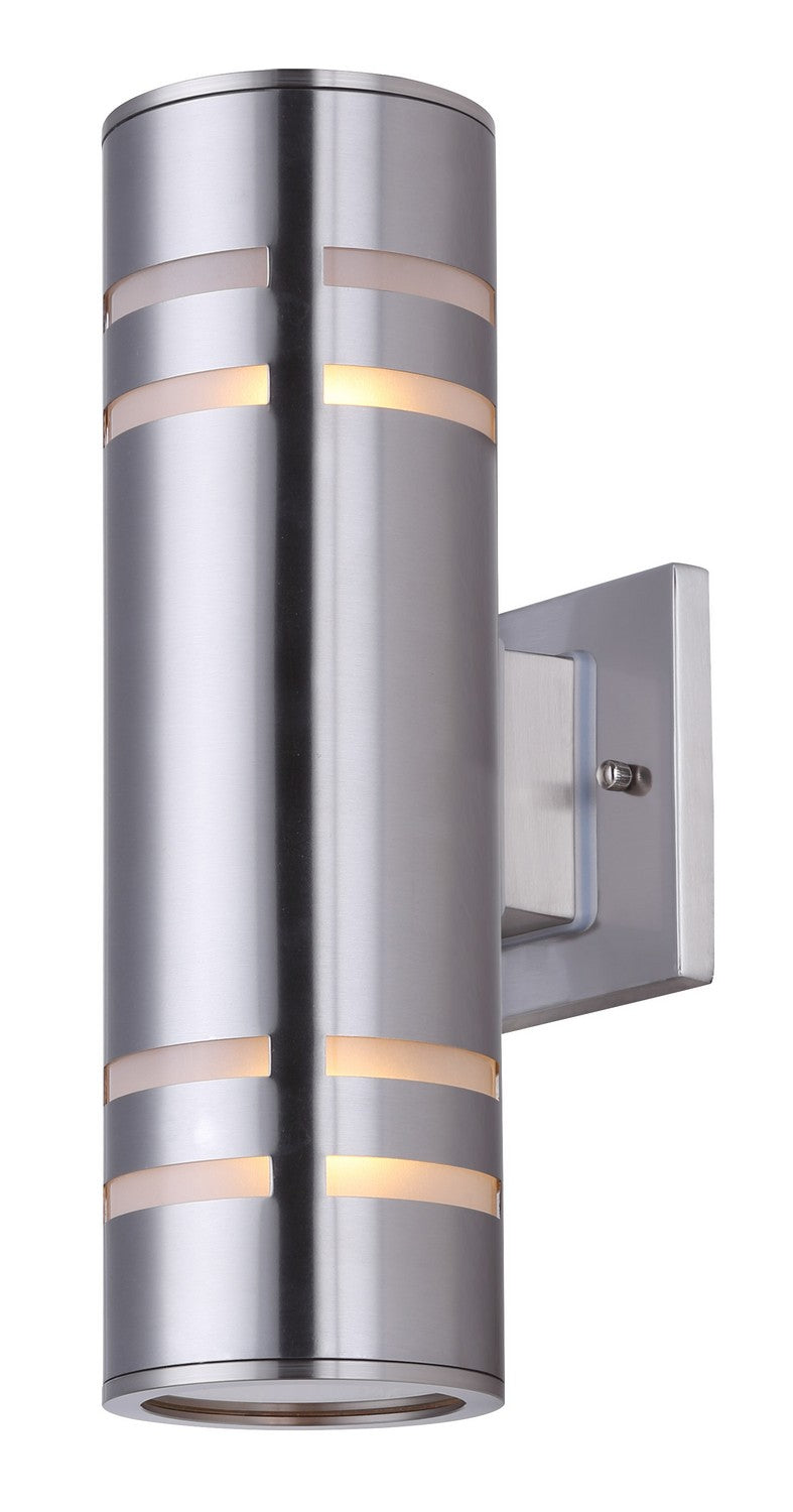 Tay Two Light Outdoor Lantern in Brushed Nickel - available from The Lighting Shoppe, trusted by Canadian homeowners