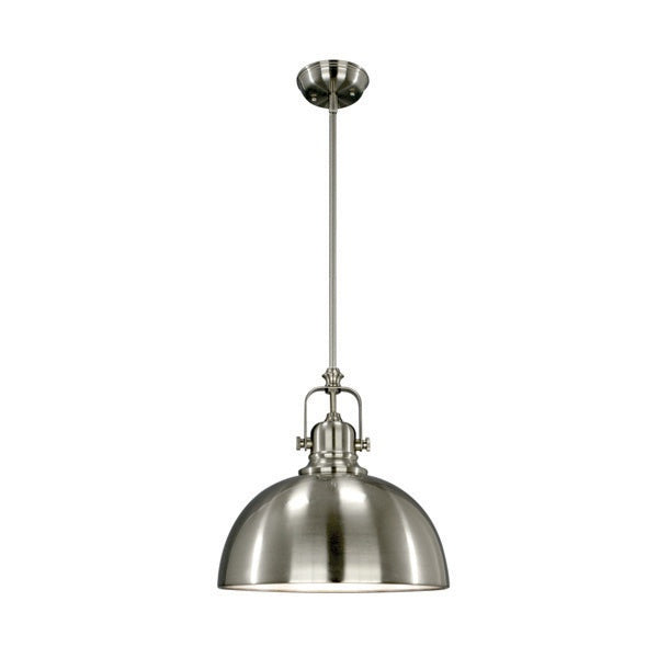 Polo One Light Pendant in Brushed Nickel - available from The Lighting Shoppe, trusted by Canadian homeowners