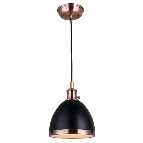 Esher One Light Pendant in Bronze And Black - available from The Lighting Shoppe, trusted by Canadian homeowners