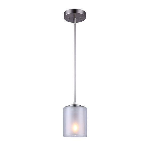 Bay One Light Pendant in Brushed Nickel - available from The Lighting Shoppe, trusted by Canadian homeowners