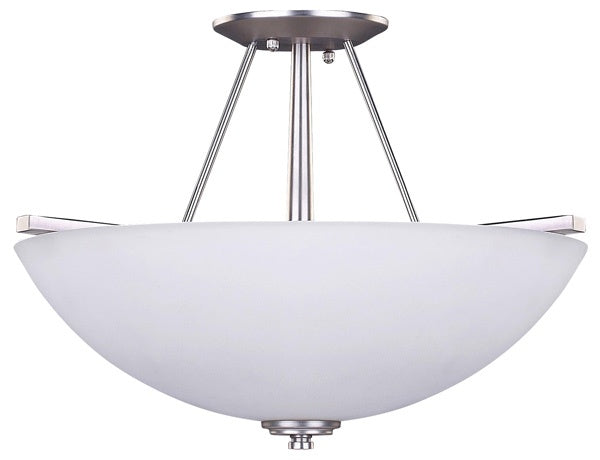 Canarm Canada - ISF256A03BPT - Three Light Semi-Flush Mount - New Yorker - Brushed Pewter