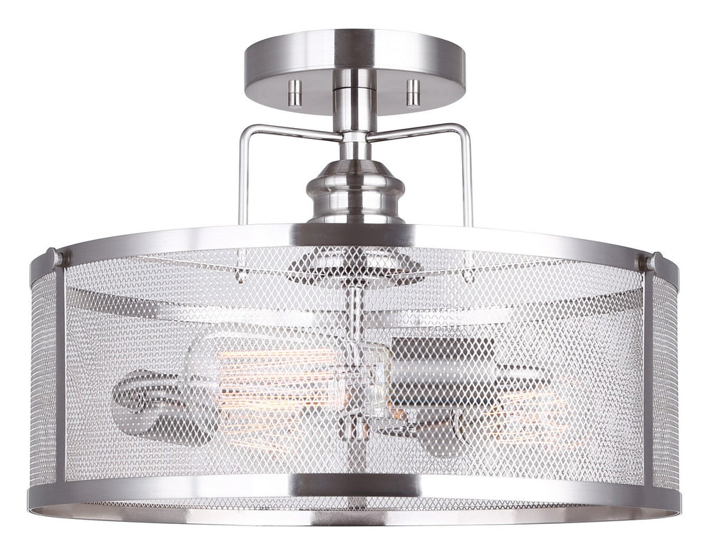 Canarm Canada - ISF626A03BN - Three Light Semi Flush Mount - Beckett - Brushed Nickel