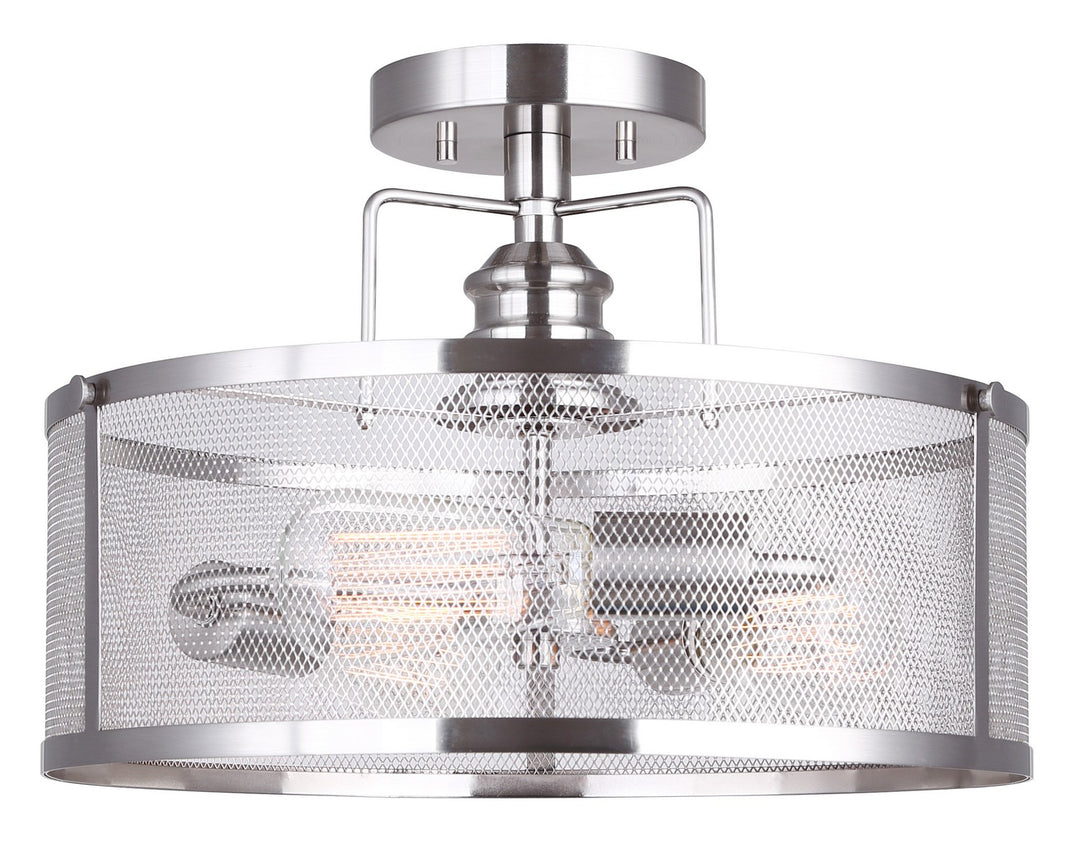 Canarm Canada - ISF626A03BN - Three Light Semi Flush Mount - Beckett - Brushed Nickel