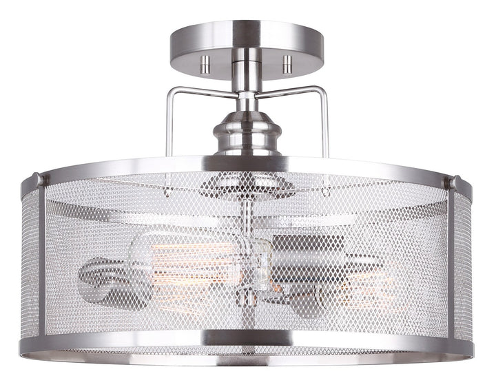 Canarm Canada - ISF626A03BN - Three Light Semi Flush Mount - Beckett - Brushed Nickel
