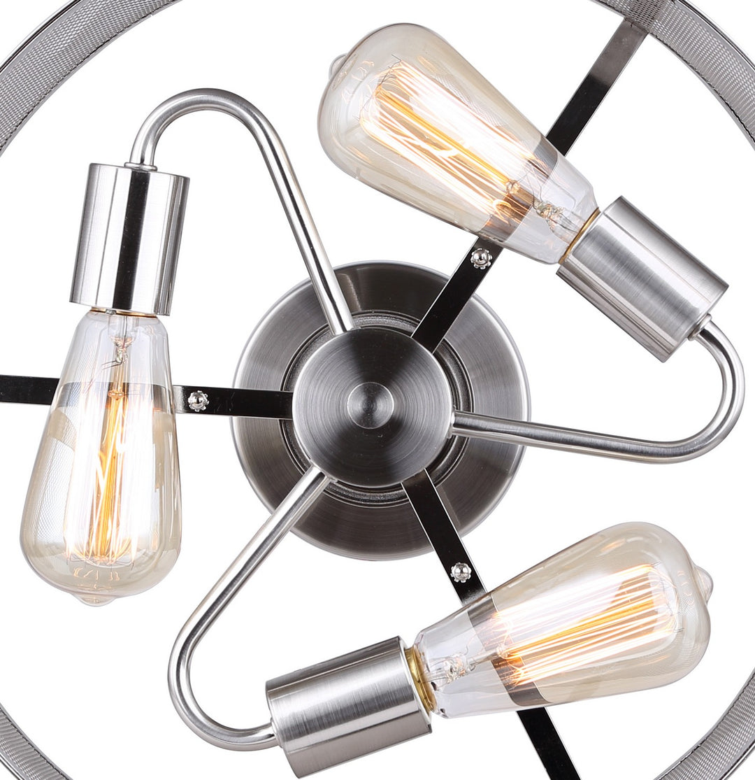 Canarm Canada - ISF626A03BN - Three Light Semi Flush Mount - Beckett - Brushed Nickel