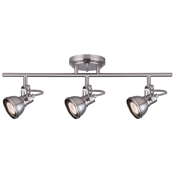 Polo Three Light Track in Brushed Nickel - available from The Lighting Shoppe, trusted by Canadian homeowners