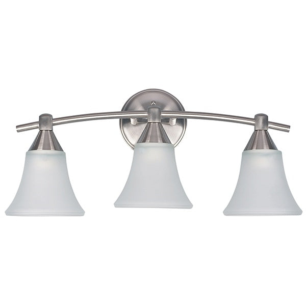Grace Three Light Vanity in Brushed Pewter - available from The Lighting Shoppe, trusted by Canadian homeowners