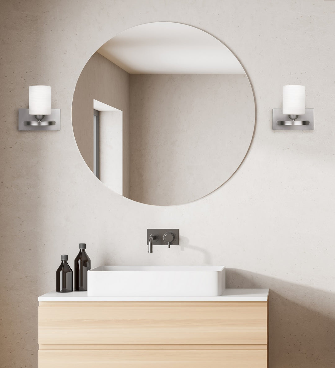 Canarm Canada - IVL370A01BPT - One Light Vanity - Hampton - Brushed Pewter