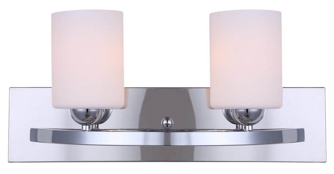 Hampton Two Light Vanity in Chrome - available from The Lighting Shoppe, trusted by Canadian homeowners