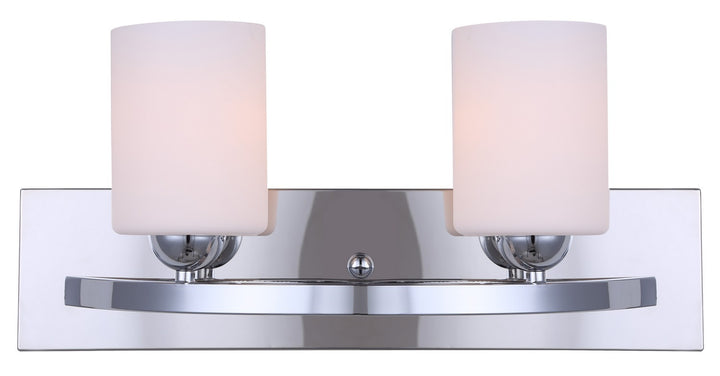 Hampton Two Light Vanity in Chrome - available from The Lighting Shoppe, trusted by Canadian homeowners