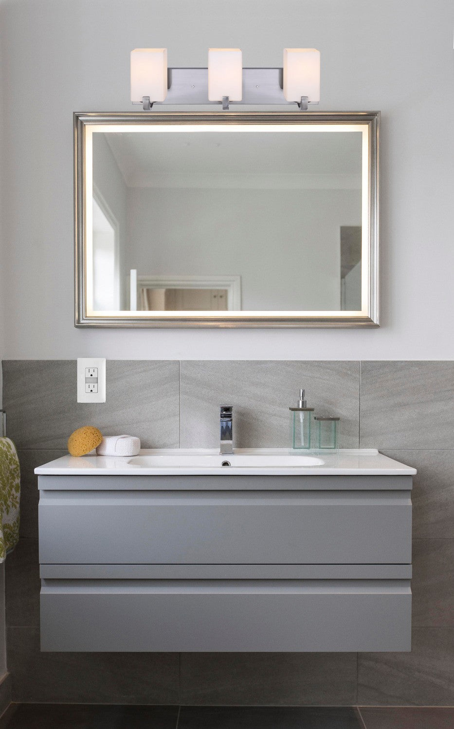 Canarm Canada - IVL422A03BN - Three Light Vanity - Palmer - Brushed Nickel