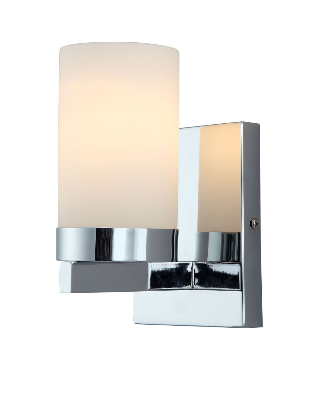 Milo One Light Vanity in Chrome - available from The Lighting Shoppe, trusted by Canadian homeowners