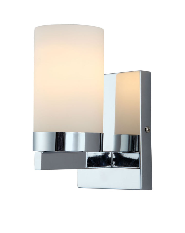Milo One Light Vanity in Chrome - available from The Lighting Shoppe, trusted by Canadian homeowners
