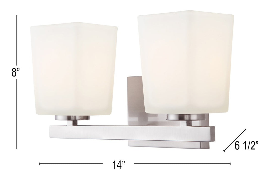 Canarm Canada - IVL472A02BN - Two Light Vanity - Hartley - Brushed Nickel