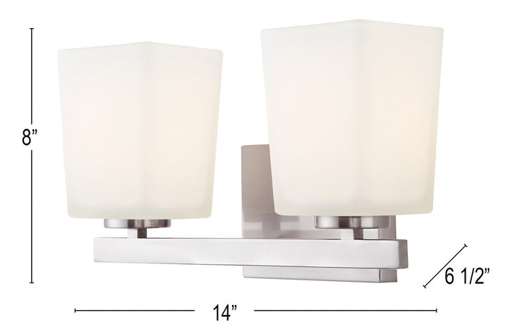 Canarm Canada - IVL472A02BN - Two Light Vanity - Hartley - Brushed Nickel