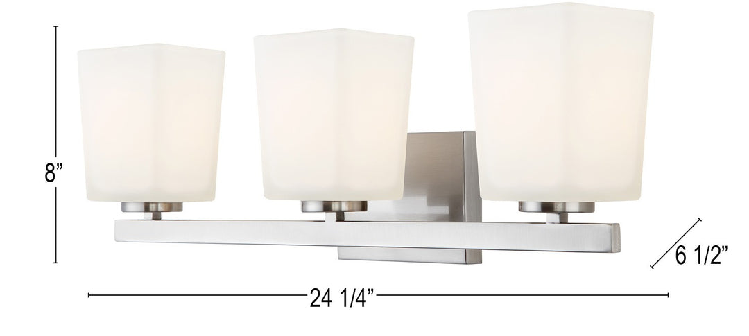 Canarm Canada - IVL472A03BN - Three Light Vanity - Hartley - Brushed Nickel